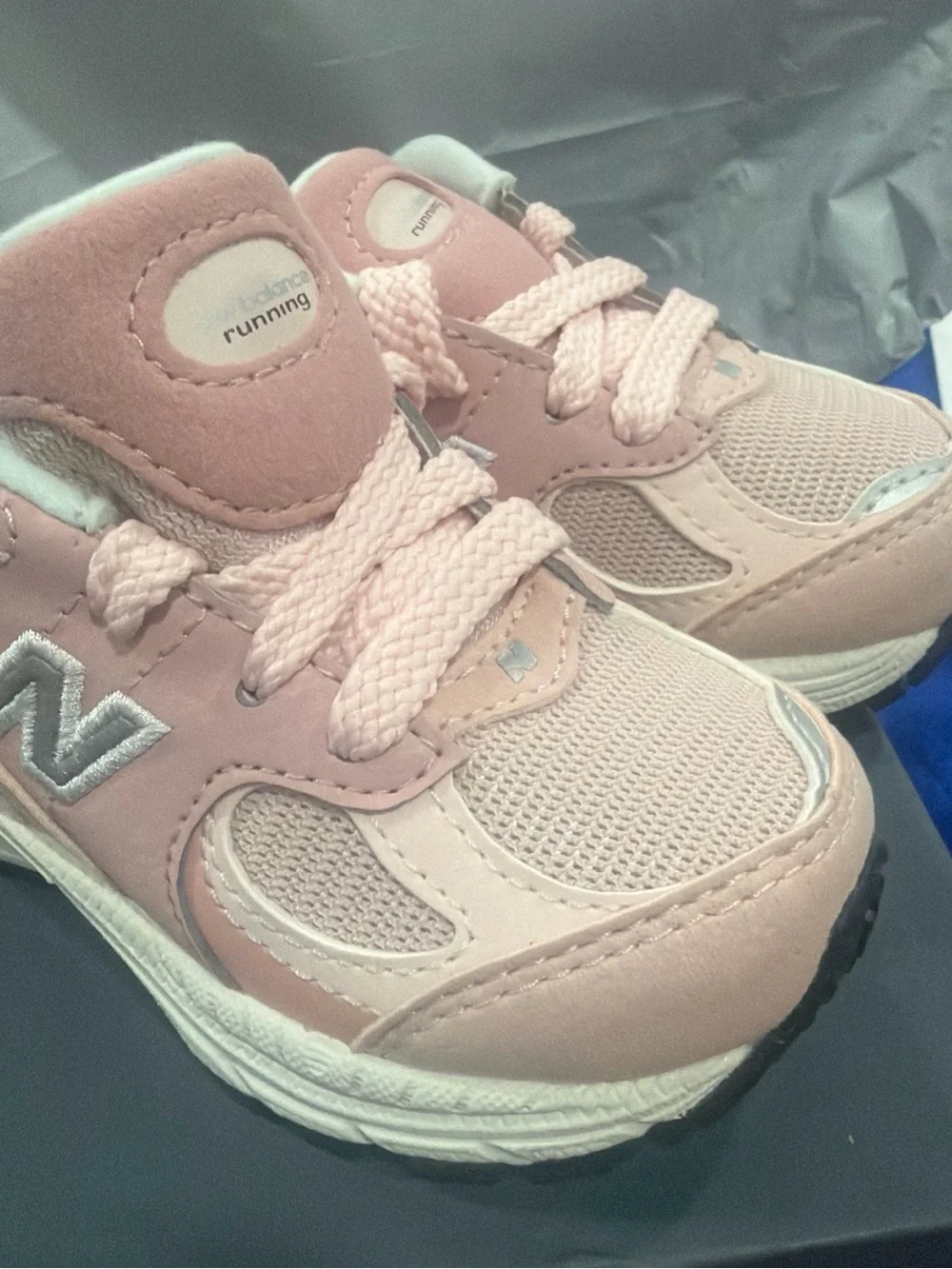 New Balance Kids Pink Mesh & Suede Sneakers